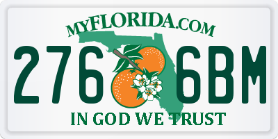 FL license plate 2766BM