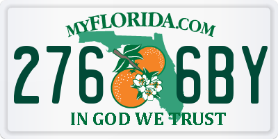 FL license plate 2766BY