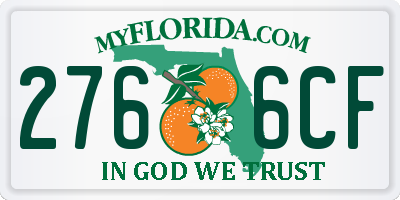 FL license plate 2766CF