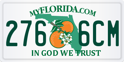 FL license plate 2766CM