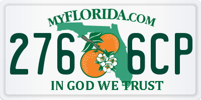 FL license plate 2766CP