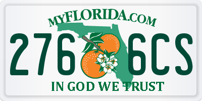 FL license plate 2766CS