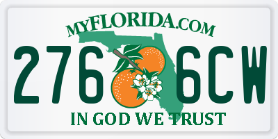 FL license plate 2766CW