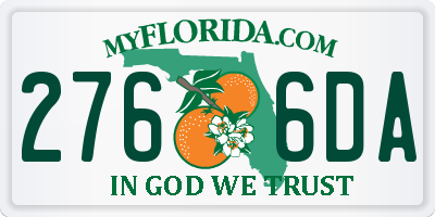 FL license plate 2766DA