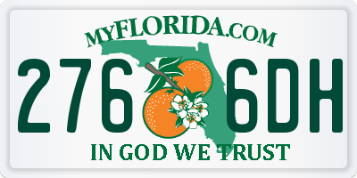 FL license plate 2766DH