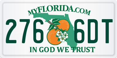 FL license plate 2766DT