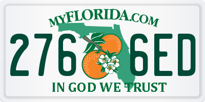 FL license plate 2766ED