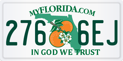FL license plate 2766EJ