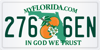 FL license plate 2766EN