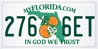 FL license plate 2766ET