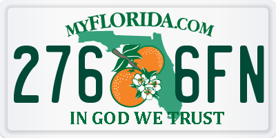 FL license plate 2766FN