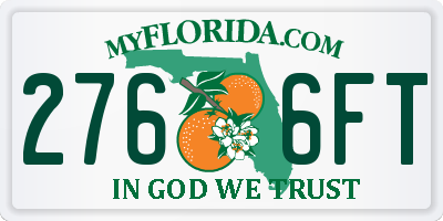 FL license plate 2766FT
