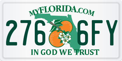 FL license plate 2766FY