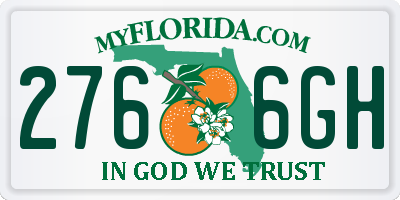 FL license plate 2766GH