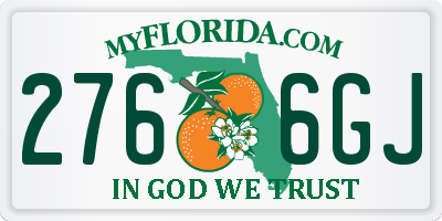 FL license plate 2766GJ