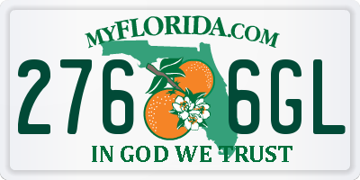 FL license plate 2766GL
