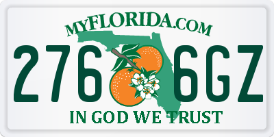 FL license plate 2766GZ