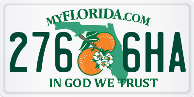 FL license plate 2766HA
