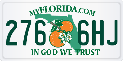 FL license plate 2766HJ