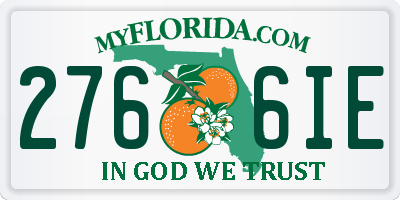 FL license plate 2766IE