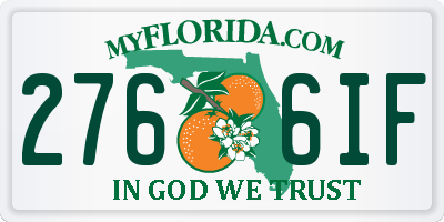 FL license plate 2766IF