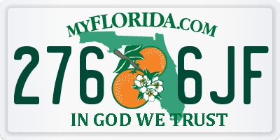 FL license plate 2766JF