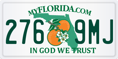 FL license plate 2769MJ