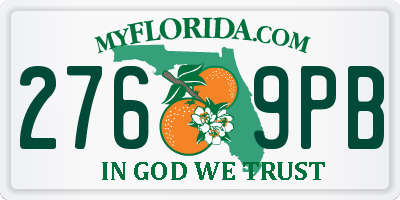 FL license plate 2769PB