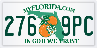 FL license plate 2769PC