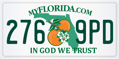 FL license plate 2769PD