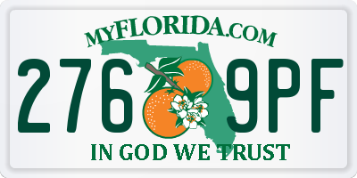 FL license plate 2769PF
