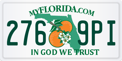 FL license plate 2769PI