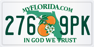 FL license plate 2769PK