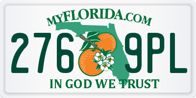 FL license plate 2769PL