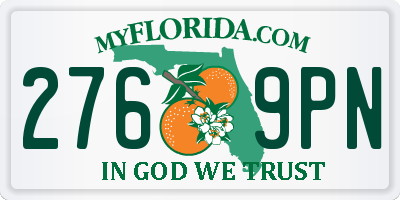 FL license plate 2769PN