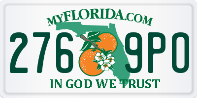 FL license plate 2769PO
