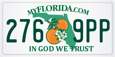 FL license plate 2769PP