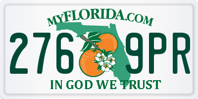 FL license plate 2769PR