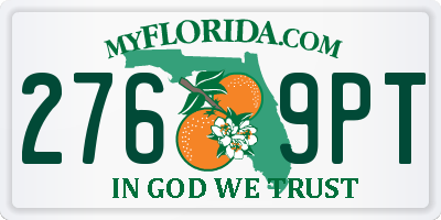 FL license plate 2769PT