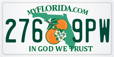 FL license plate 2769PW