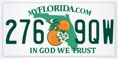 FL license plate 2769QW