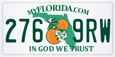 FL license plate 2769RW
