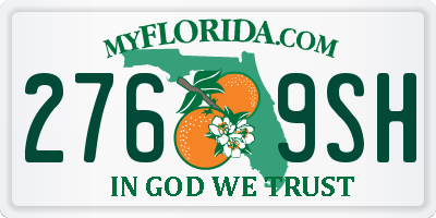 FL license plate 2769SH