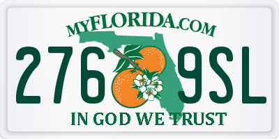 FL license plate 2769SL
