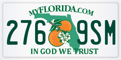 FL license plate 2769SM
