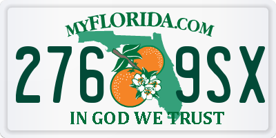 FL license plate 2769SX