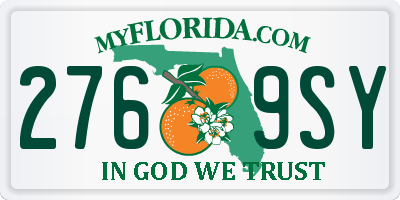 FL license plate 2769SY