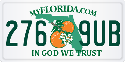 FL license plate 2769UB