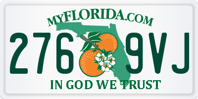 FL license plate 2769VJ