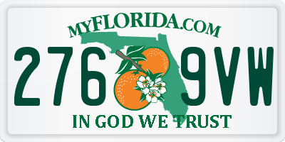 FL license plate 2769VW